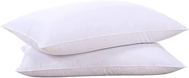 puredown® Goose Feathers and Down White Pillows with 100% Soft Cotton Cover, Bed Sleeping Hotel Collection Pillows Set of 2 King Size