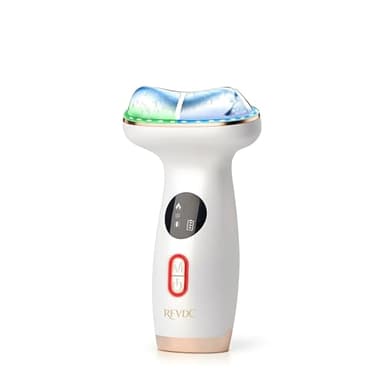 RFVDC Cold Heat Facial Massager,7 Color Red Light Therapy Face Neck Lift Sculpt Device,Hot Electric Gua Sha Tool & Cooling Depuffing Wand,for Skin Care,Contouring,Firming