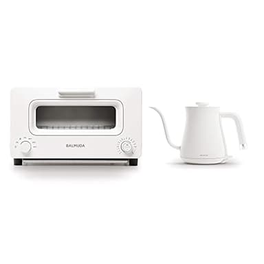 BALMUDA Combo Pack in White | The Toaster & The Kettle | Steam Oven Toaster & Electric Gooseneck Kettle