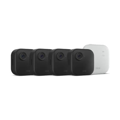 Blink Outdoor 4 XR – two-year battery wireless camera with 4x security coverage, 1000 ft open-air range or 400 ft with typical use — 4 camera system.