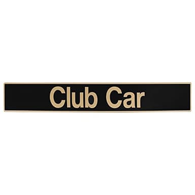 DRIVE UP Name Plate for Club Car DS Emblem Black Gold for Golf Cart-18" X 2.24"