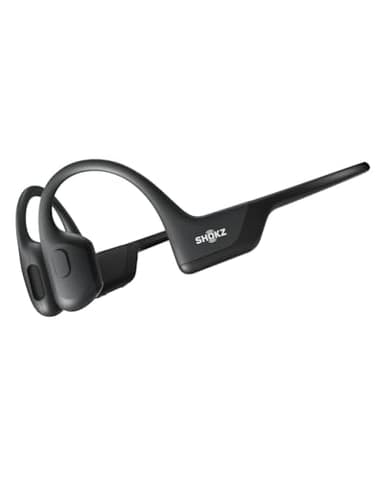 SHOKZ OpenRun Pro-Bone Conduction Headphones, Open-Ear Bluetooth Wireless Sport Headphones for Running and Workout, Sweat Resistant, Long Battery Life, Premium Deep Bass, Mic，with Hair Band, Black