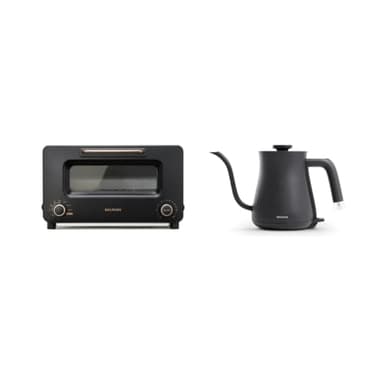 BALMUDA Combo Pack in Black | The Toaster Pro & The Kettle | Steam Oven Toaster & Electric Gooseneck Kettle