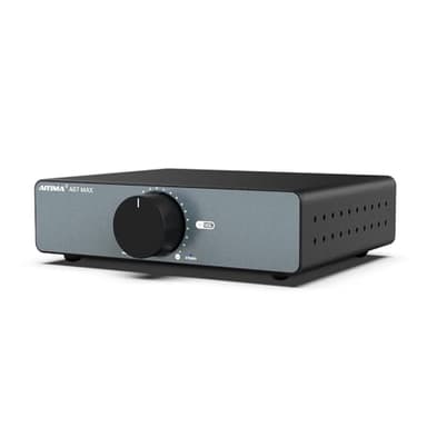 AIYIMA A07 MAX 2 Channel Stereo Amplifier Home Audio 300W*2 TPA3255 Class D Power Amp/Bridgeable Mono Amplifier 600 Watt with 3.5mm Line Output for Passive Bookshelf Speakers+DC36V 6A Power Adapter