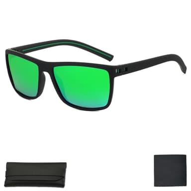 2026 New AMENI Golf Glasses, UV Polarized Sunglasses for Men/Women, with Case and Glasses Cloth(Vibrant Green)