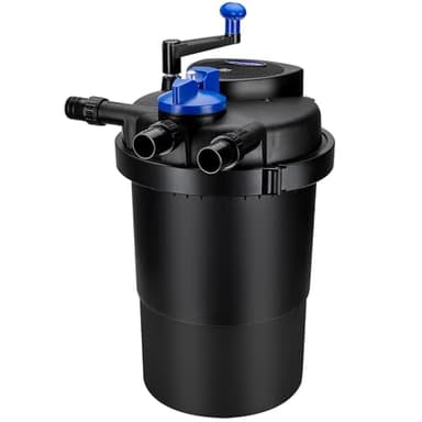 Lokgd Pressure Biological Pond Filter,1840 GPH Pond Filter with 15W Light,7000L Bio Pressurized Pond Filter for Outdoor Pond Koi Fish Garden Pond Pool