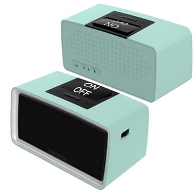 Healvaluefit Simple Music Player for Elderly, Easy Audiobook Player with 32GB TF Card & Card Reader for Dementia, Alzheimers, Visually Impaired, Low Vision Patients, Wired - Cyan