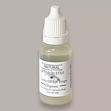 Organic Castor Oil Eye Drops - FMN Nature Apothecary 100% Pure Cold Pressed Hexane Free Soothes Dry Irritated Eyes Provides Deep Hydration and Moisture Gentle and Safe for Daily Eye Care, 5 oz