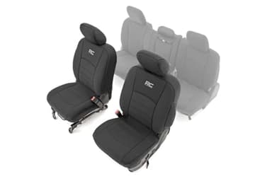 Rough Country Neoprene Front Seat Covers for Ram 1500 (2009-2018) & 2500 (2010-2018) - Waterproof & UV Resistant, Foam Padded, Front Seat Cover Set