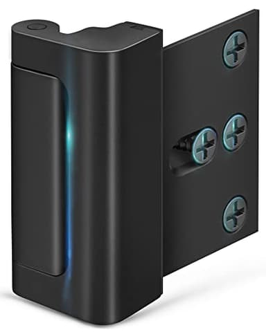 Home Security Door Reinforcement Lock - Child Proof High Security Door Lock Front Door Locks for Kids Safety Withstand 800 lbs Top Door Latch Lock Flip Door Guardian for Inward Swinging Inside Door