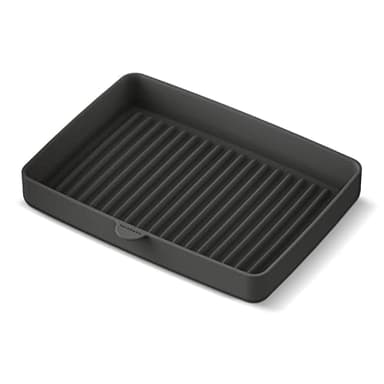 Teranuvo Silicone Oven Tray compatible with BALMUDA The Toaster Oven - safe to use, non toxic, durable, dishwasher safe, heat resistant, silicone liners for air flow and drain oil, non stick (Grey)