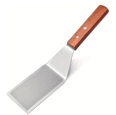 Cyoufine Hamburger Spatula Turner, Stainless Steel Heavy Duty Spatula Turner, Metal Spatulas for Cast Iron Skillet, Grill Griddle Scraper Kitchen Cooking