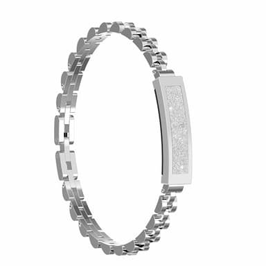 DREAM SPORT Smart Stylish Bracelet with Heart Rate,Blood Oxygen,Sleep Tracking,IP68 Waterproof,Magnetic Charging(Silver)