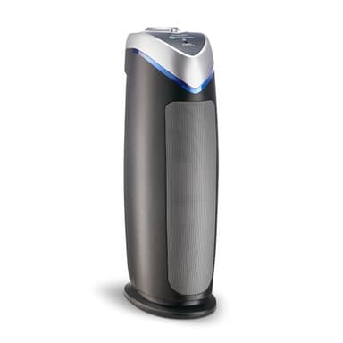 GermGuardian 4-In-1 HEPA Air Purifier for Home, Large Rooms Up To 743 Sq. Ft. with HEPA Air Filter, UV-C Light & Odor Reduction, AC4825E, 22" Tower, Gray