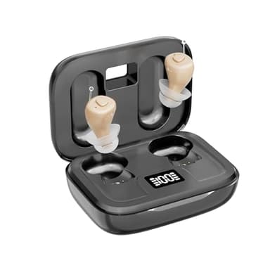 Rechargeable Hearing Aids for Seniors - Compact In-the-Ear Hearing Amplifiers with Adaptive Noise Reduction & Easy Controls | Long-Lasting Battery Discreet Invisible Design for Adults & Elderly