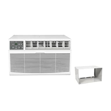 Durastar DRTHC081XNA1SLV 8,000 BTU 115V Through the Wall Air Conditioner with 4200 BTU Supplemental Heating and Wall Sleeve - White