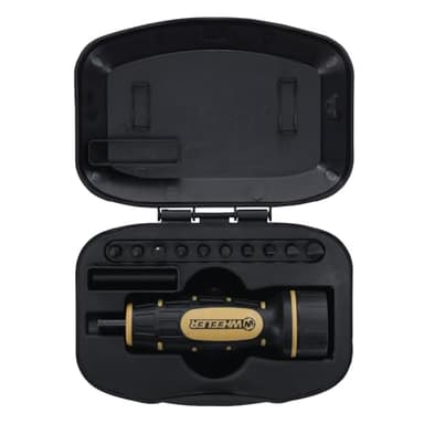 Wheeler Manual Firearms Accurizing Torque Wrench with Inch/Pounds Measurement, Bits and Storage Case for Scope Mounting, Gunsmithing and Maintenance