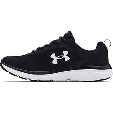 Under Armour Men's Charged Assert 9 Running Shoe, Black/White, 10.5 US