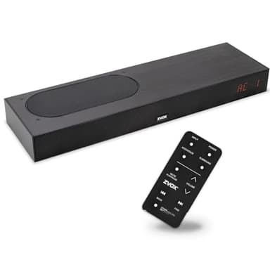 ZVOX AccuVoice AV835 Dialogue Clarifying Soundbar - Patented Hearing Technology with 20 Levels of Voice Boost, Dual Woofers, Low-Profile TV Speaker for Home Theater and Smart TV - Black