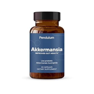 Pendulum Akkermansia Probiotic with Prebiotic Fiber - Increases GLP-1 Production, Delayed Release, Third-Party Tested, 100M AFU Live Strain for Gut Health for Men & Women (30 Capsules, 1-Pack)