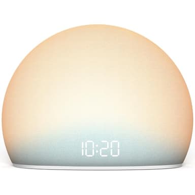 Housbay Sunrise Alarm Clock, White Noise Sound Machine, Cozy Light, Nature Sounds, Dimmable Clock, Gentle Wake Up, Regular Sleep-Wake Routine, Phone-Free Bedroom - Blue