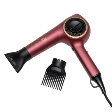 Bio Ionic 10X Ultralight Speed Hair Dryer, Blow Dryer with Adjustable Heat & Speed, Memory Function, Professional Hair Styling Tool for Fast Hair Styles, Limited Edition Velvet Rouge