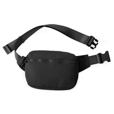 ODODOS 2L Belt Bag for Women Men, Crossbody Fanny Packs with Adjustable Strap Waist Pouch for Workout Hiking Running Travel, Black