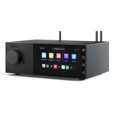 HYFIOO DM100 Music Streamer 5.5" LCD Touchscreen with 8+64GB, Supports DLNA, AirPlay, NAS and Cloud Storage Multiple Playback Ways, Bluetooth 5.4 Streamer Works with iOS Android and Windows