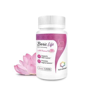 NutraBlast Boric Acid Suppositories - 100% Pure Made in USA - Boric Life Intimate Health Support (14 Count)