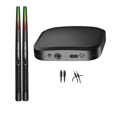 Air Drumsticks, 3D Motion Sensing Virtual Drum Kit with RGB Lights, Portable Silent Practice for Kids, Teens & Adults, Fun Gift for Beginners & Music Lovers