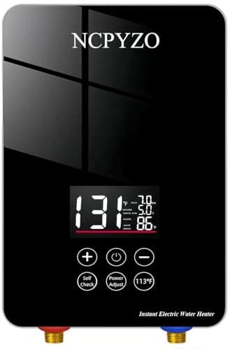 Tankless Water Heater Electric 240V-7000W. Instant Water Heater for Kitchen、Bathroom、Under Sink.On Demand Hot Water Heaters Electric with Digital Display.Continuous Flow Point of Use On Demand Heating