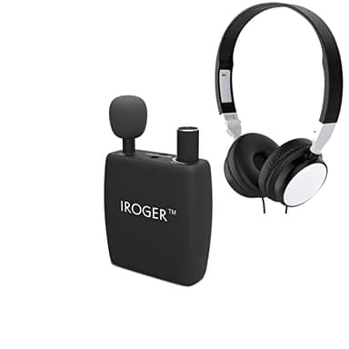 IROGER Hearing Amplifier Rechargeable Hearing Device with Standard Headphone Personal Sound Amplifier PSAP for Ears,Seniors,Directional Microphone
