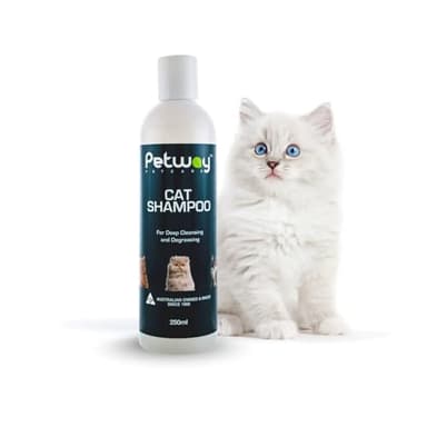 Petway Petcare Cat Shampoo, Anti Dandruff Shampoo for Deep Cleanse & Degreasing, Removes Excess Oils, Dirt and Dandruff, pH Balanced, Parabens & Sulfates Free, Cruelty Free, 8.5 Fl Oz