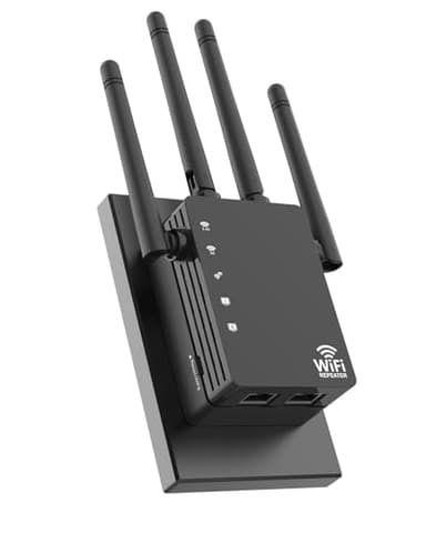 WiFi Extender with 4 Antennas 1200Mbps - Dual Band 5GHz/2.4GHz, WiFi Extender Signal Booster with 3 Modes Support, WiFi Repeater with 12880 Sq.ft 105 Devices, Easy Set Up for Home