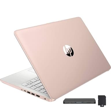 HP Stream 14" HD BrightView Laptop, Intel Celeron N150, 16GB RAM, 288GB Storage (128GB UFS + 160GB Docking Station Set), Intel UHD Graphics, 720p Webcam, Wi-Fi, 1 Year Office 365, Win 11 S, Gold