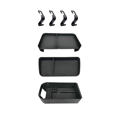 7PCS Upgrated Center Console Organizer for Toyota RAV4 2025 2024 2023 2022 Dashboard Storage Organizer, Console Divider Storage Tray, Armrest Storage Box, 4of Car Hooks for RAV 4 Interior Accessories