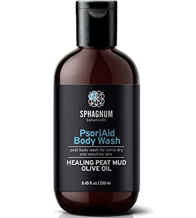Sphagnum Botanicals Psoriasis Body Wash – Peat Mud and Olive Oil for Dry & Itchy Skin. 8.45 oz