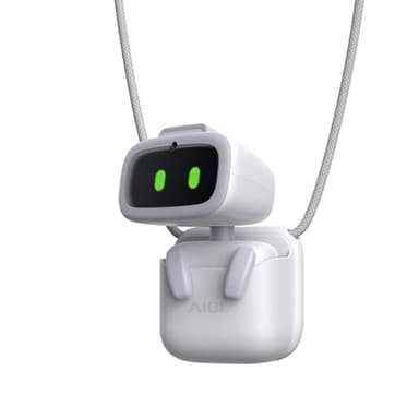 Aibi Pocket Pet - Wearable Robot | ChatGPT Powered AI Companion with Voice Commands, Emotional Interaction, Singing & Dancing | Magnetically Attaches to Anywhere | Ultra Portable