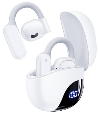 AI Translation Earbuds Real Time 164 Languages 80H Playtime Translator Ear Buds Audifonos Traductores Inglés Español Wireless Earphones Bluetooth Headphones for Travel Business Meeting Learning White
