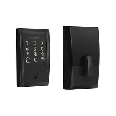 Schlage Encode Smart Wi-Fi Deadbolt Lock with Touchscreen Keypad, Keyless Front Door Entry, App Control, Alexa, Google Home and Airbnb Compatible, Matte Black, BE489WB CEN 622