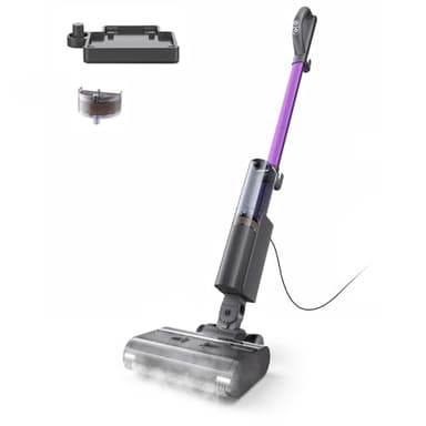SUNSMAI Steam Mop Cleaner, Lightweight Electric Mop with Deep Steam Cleaning, Self-Cleaning, NA-IX Limescale Protection for All Sealed Hard Floors, 180° Lie Flat, LED Light, Power-Assisted Drive