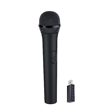 HONCAM USB Wireless Microphones UHF Metal Handheld Dynamic Mic with USB Receiver for PC Computer, Laptop,Gaming, Singing Practice, Compatible with Xbox Series X/S, PS5, Switch OLED, NS Switch, Wii