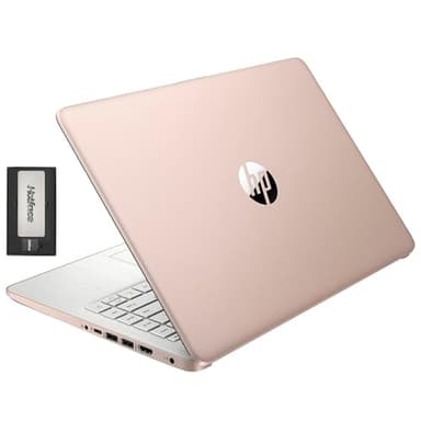 HP Stream 14" HD BrightView Laptop, Intel Celeron N4120, 16GB RAM, 416GB Storage (128GB eMMC + 288GB Docking Station Set), Intel UHD Graphics, 720p Camera, Wi-Fi, 1 Year Office 365, Win 11 S, Gold