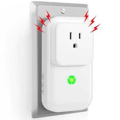 Power Failure Alarm, Upgrade 120dB Power Outage Alarm for Freezer, Power Outage Monitor with LED Indicator & Extender Socket, GFCI Circuit Failed Detector for Home, Garage, Basement