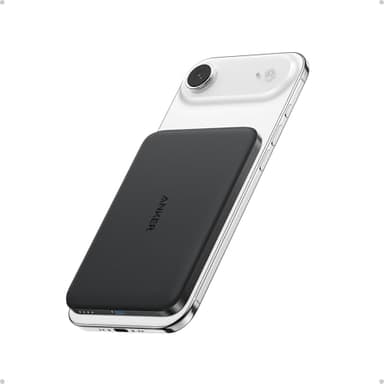 Anker Nano MagSafe Power Bank, Ultra-Slim 5,000mAh Magnetic Wireless Charging Battery, Qi2 Certified 15W Max MagSafe-Compatible Portable Charger, Ergonomic Design, for iPhone Air/17/16 Series