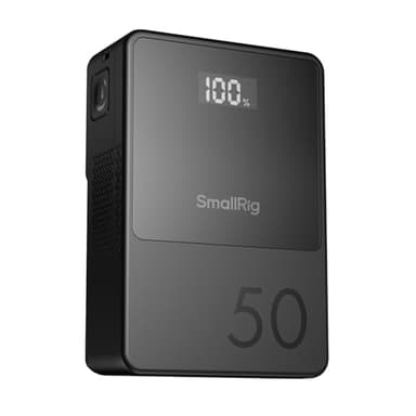 SMALLRIG V Mount Battery VB50, 50Wh / 3400mAh V Mount Battery with 45W Output, 1.5H Full Charge, with USB-C, D-TAP, USB-A, Dual DC Ports, OLED Screen, for Cameras, Phones, Camcorders, Monitors