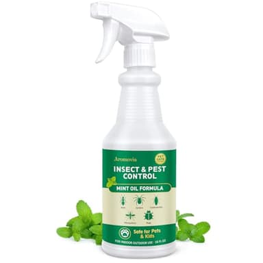 Peppermint Oil Insect Repellent Spray 16 OZ, Natural Indoor & Outdoor Bug Control for Spiders, Ants, Roaches, and More, Kids and Pets Safe, Suit for Garage Kitchen Attic Patio Basement