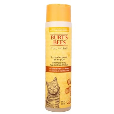 Burt’s Bees for Pets Hypoallergenic Cat Shampoo with Shea Butter and Honey, Gentle Kitten Shampoo for Indoor Cats with Dry or Sensitive Skin, Cat Bathing Supplies, 10 Fl Oz