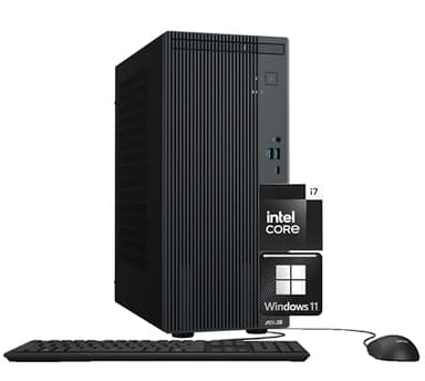 ASUS V500 Home & Business Desktop Computer Intel Core i7 (24 MB Cache, Up to 4.9GHz), 32GB RAM, 1TB PCIe SSD, WiFi 6, Display Port, HDMI, Keyboard & Mouse, 2-Monitor Support 4K, Windows 11