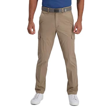 Haggar Mens Hc40435 Pants, Med. Khaki, 36W x 30L US
